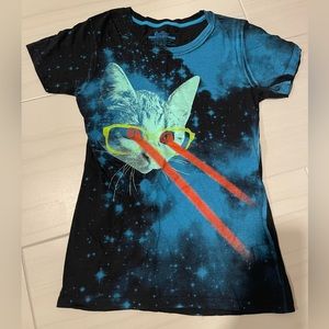 Threadless laser cat women’s shirt medium